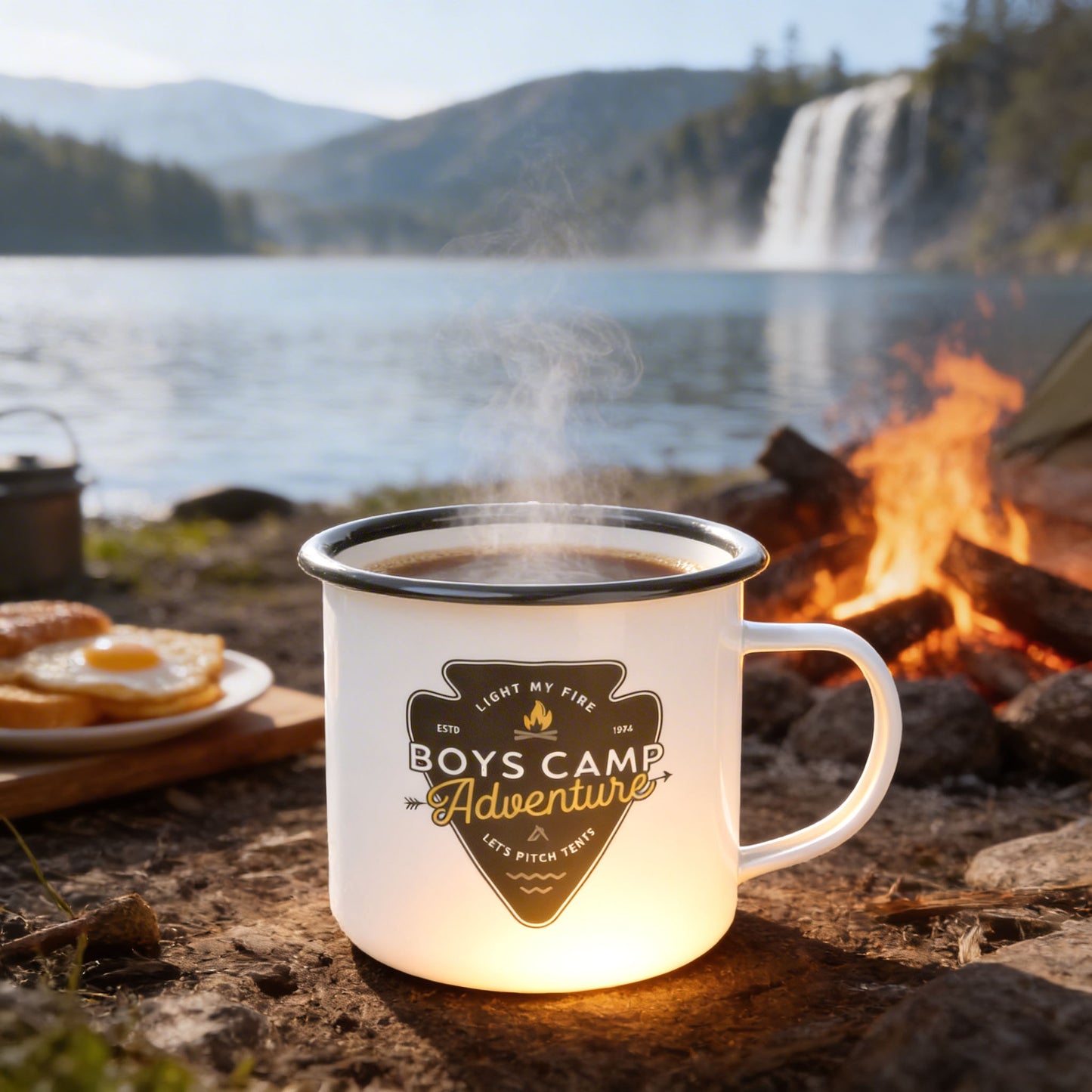 Arrowhead Badge | Enamel Camp Cup